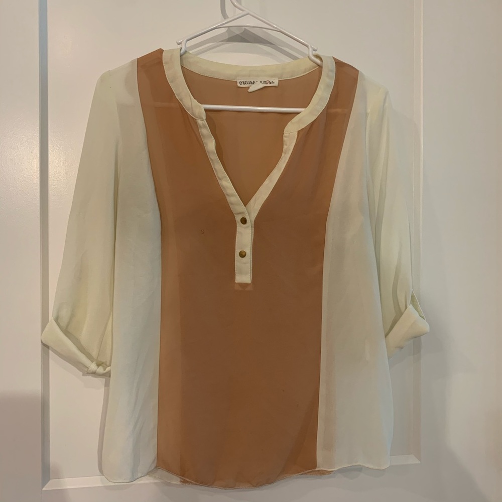 2-tone chiffon top